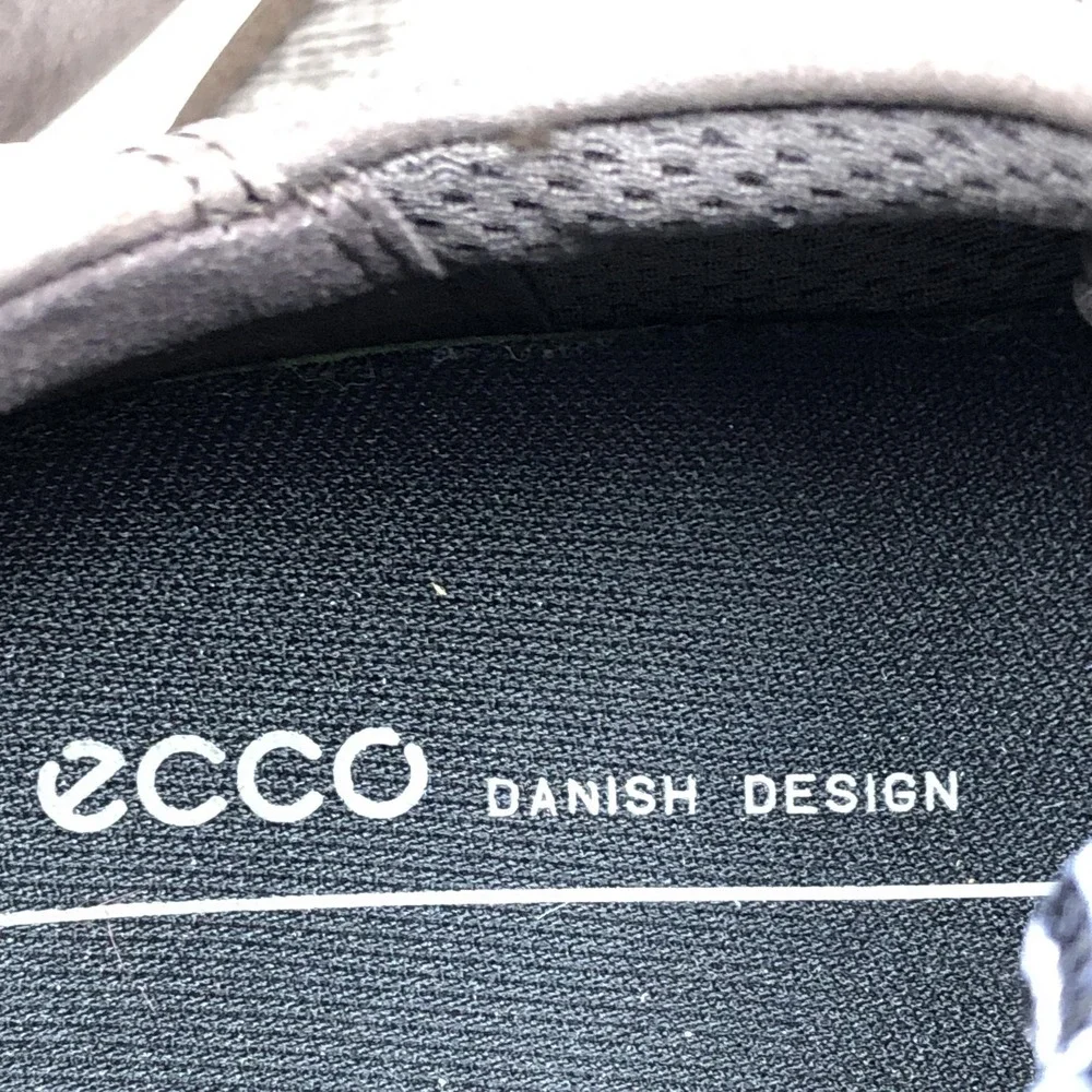 Ecco Shoes Womens Size 10.5 Brown Leather‎ Hydromax Walking Casual Sneakers